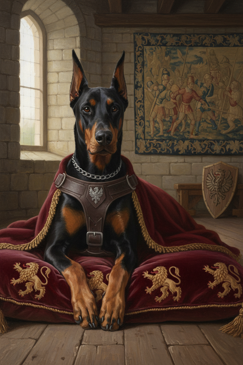 Retrato de mascota estilo caballero